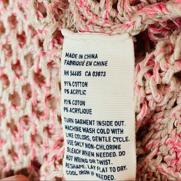 AMERICAN Eagle Pink Knit Crochet Tunic Cover Up - Picture 8 of 8